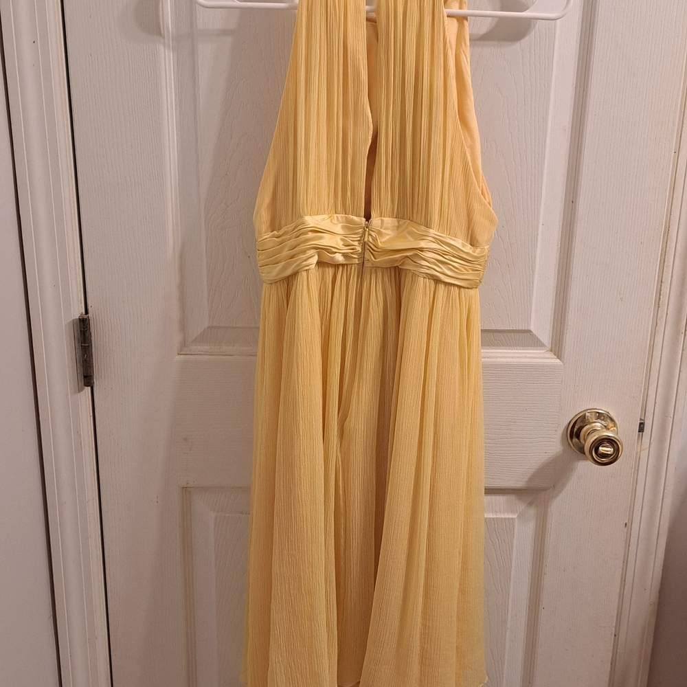 Maggy London Elegant Yellow Midi Formal Dress SIZE 8